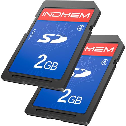 Lot de 2 cartes SD 2 Go Classe 4 MLC Secure Digital Flash Memory Card Camera Card