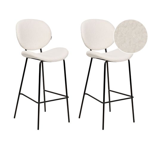 Tabouret De Bar Set De 2 Boucl Blanc Luana