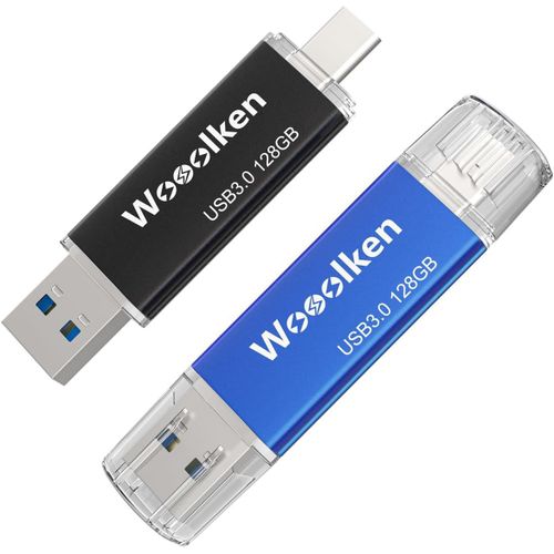 Lot de 2 cls USB C 32 Go USB C 3.0, 2 en 1 Rapide, OTG Cl USB C 32 Go 2 en 1 Type C USB 2.0 en Mtal, Pen Drive 32 Go USB Flash Drive 32Go pour PC/Smartphones/MacBook Pro