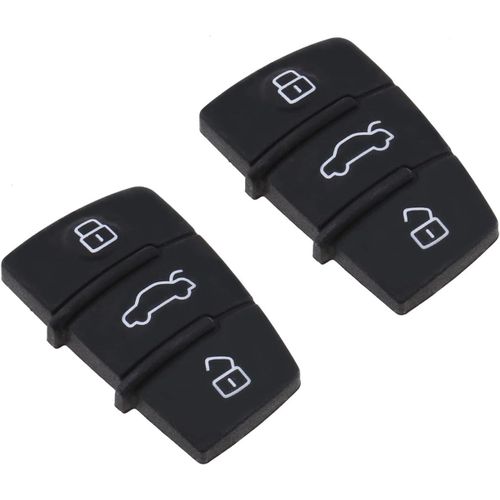 Lot De 2 Coques De Protection En Caoutchouc Pour Cl De Voiture-3 Boutons-Compatible Avec Audi A1 A3 A4 A5 A6 A8 S3 S4 Q5 Q7 Tt Q3-Noir