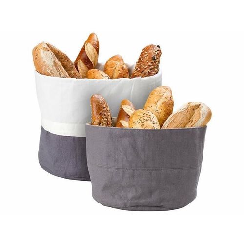 Lot De 2 Corbeilles  Pain 100% Coton,  20 Cm Et  25 Cm