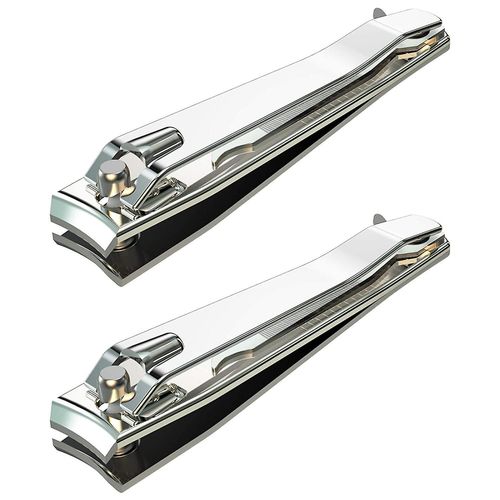 Lot De 2 Coupe-Ongles En Acier Inoxydable De Qualit Suprieure Avec Lime Intgre Pour Un Soin Sans Effort Des Ongles Des Mains Et Des Pieds
