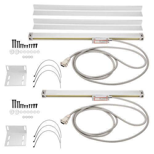 Lot De 2 Echelles Lineaires 2ae/3ae Pour Fraiseuse, Tour, Lecture Numerique, Precision De +-5 m, 400 Mm Et 700 Mm