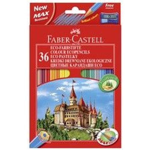 Faber-Castell Crayons De Couleur Hexagonal Eco, tui De 36