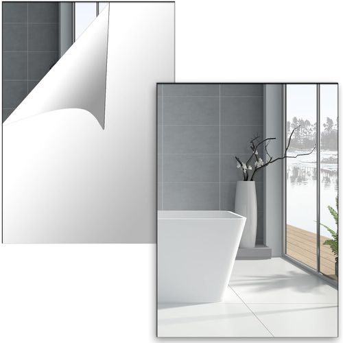 Lot De 2 Feuilles De Miroirs Autocollants A4 En Acrylique - 2 Mm D'paisseur - Pour Salle De Bain, Chambre  Coucher, Dcoration D'intrieur