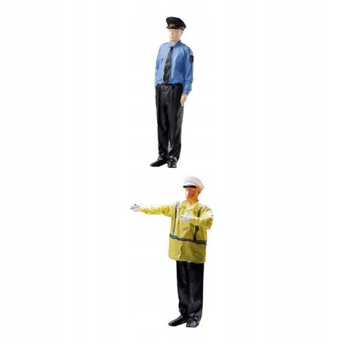 Lot De 2 Figurines De Personnages En Argile Peintes  La Main, chelle 1:64, Miniatures, Scnes De Construction