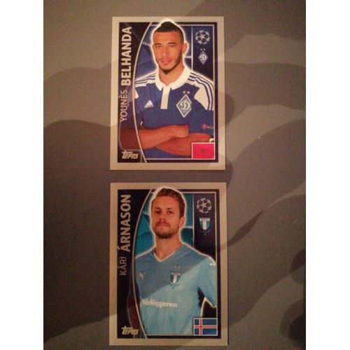 Lot De 2 Images Topps Uefa Champions League Belhanda Et Arnason