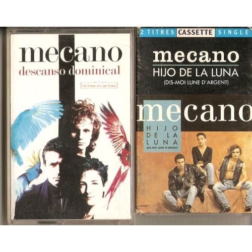 Lot De 2 K7 Audio Groupe Mecano Descanso Dominical Et Hijo De La Luna ( Single 2 Titres )