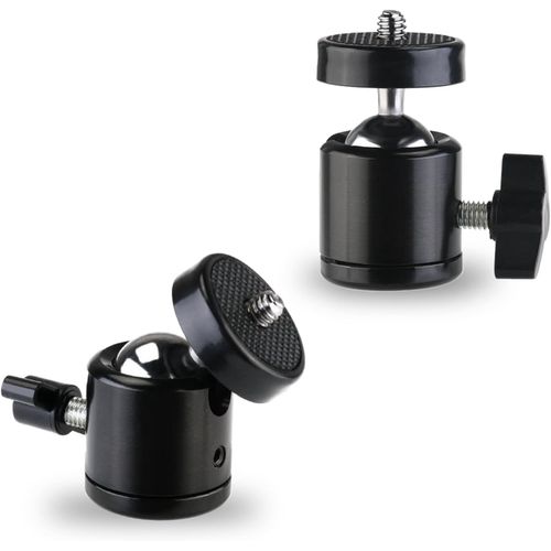 Lot de 2 mini supports universels pivotants  tte sphrique 1/4
