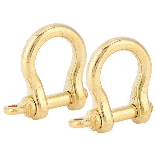 Lot De 2 Mousquetons En Laiton En Forme De U Avec Boucle En Fer A Cheval Et Connecteur Pour Porte-Cles