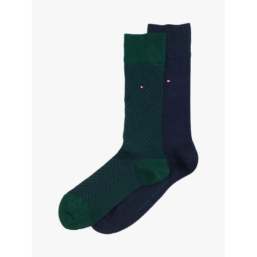 Lot De 2 Paires De Chaussettes Motif Abstrait Th Men Sock 2p Irregu/Dark Green - 43-44