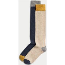 Lot de 2 paires de chaussettes thermiques hauteur genou en laine et soie à  chaleur maximale