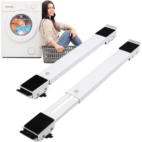 Lot De 2 Patins Sous Chssis Pour Support Machine  Laver, Avec 6 Roulettes Et Frein, Pour Lave-Linge, Rfrigrateur, Sche-Linge Et Conglateur Jusqu' 300 Kg[MAC1873]