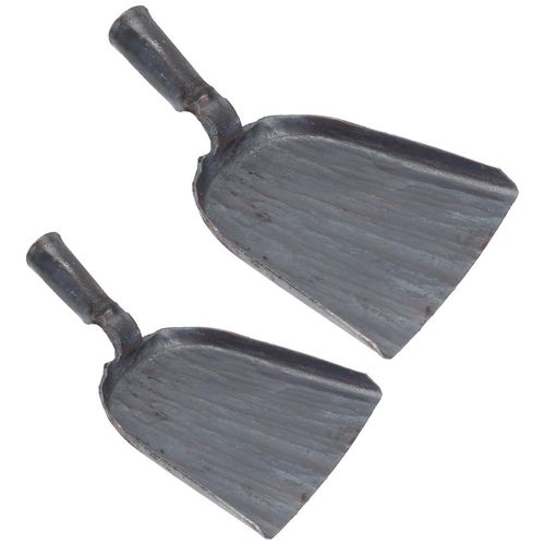 Lot De 2 Pelles  Crottes Et  Gril En Acier Au Carbone - Pelle  Cendres Et  Charbon Durable Pour Barbecue Et Cuisine