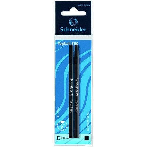 Lot De 2 Recharges Stylo Roller Topball 850 0,5mm Noir