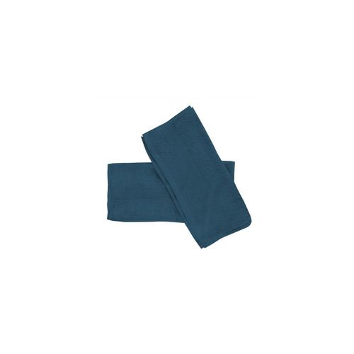 Lot De 2 Serviettes Invits En Coton 500 Gr/M2 30x40 Cm Lagune Bleu Canard, Par Soleil D'ocre