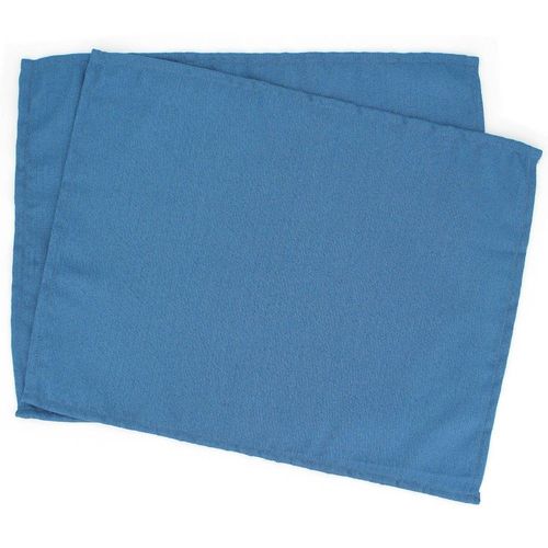 Lot De 2 Sets De Table 35x45 Cm Jacquard 100% Coton Cube Bleu Cobalt