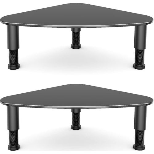 Lot de 2 supports d'angle triangulaires pour cran d'ordinateur et ordinateur portable Noir HD01B-203P