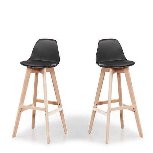 Lot De 2 Tabourets De Bar Noir - Eski
