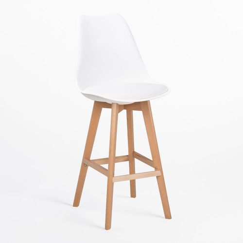 Lot De 2 Tabourets Hauts (76 Cm) Nordic Blanc