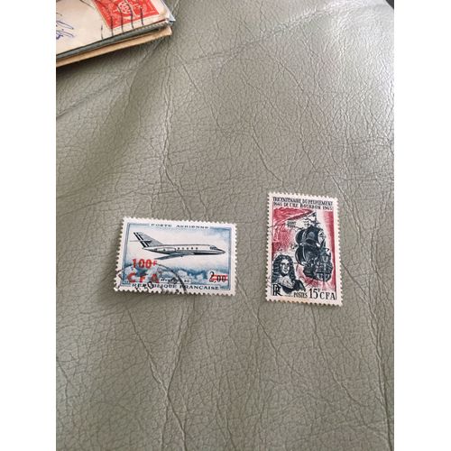 Lot De 2 Timbres Cfa