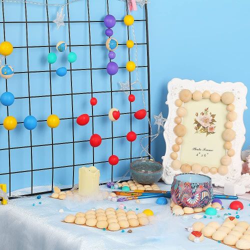Lot De 200 Perles En Bois  Carreaux Pour La Fabrication De Bijoux D'enfants, Imprims De Buffle, Pour Halloween