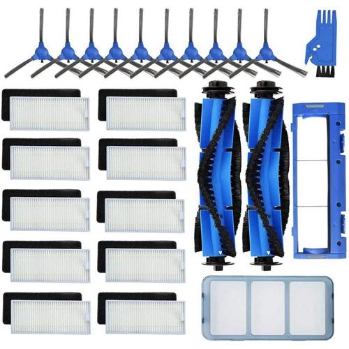 Lot de 25 pices de rechange, accessoires compatibles avec Eufy RoboVac 11S 15C 30 30C 12 35, primaire/filtres, brosses latrales