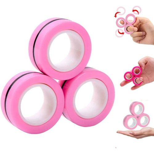 Lot de 3 anneaux magntiques Fingears Fidget Spinner | Anti-stress