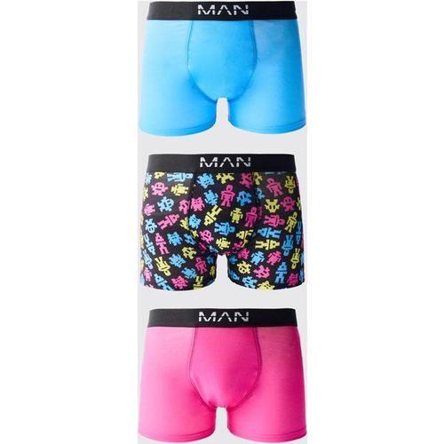 Lot De 3 Boxers  Imprim Gamer Rtro Homme - Multicolore - Xs, Multicolore