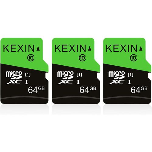 Lot De 3 Cartes Micro Mmoire Microsdxc Sd 64 Go Uhs-I, U3, C10, Tf Pour One, Dash Cam, Camra De Sport, De Surveillance, Smartphone, Tablette, Ordinateur Portable[Zha5220001]1804]