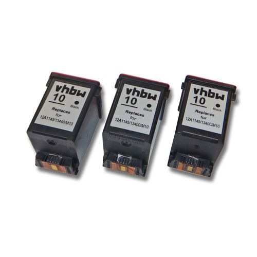 Lot De 3 Cartouches D'encre Vhbw Pour Lexmark Execjet Ii, Execjet Ii C, 4079, Winwriter 100 Comme Samsung Ink-M10, Lexmark 13400hc.