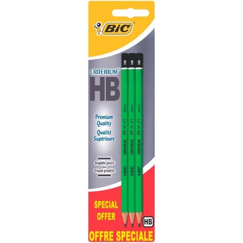 Lot De 3 Crayons  Papier Criterium 2hb - Pointe Moyenne