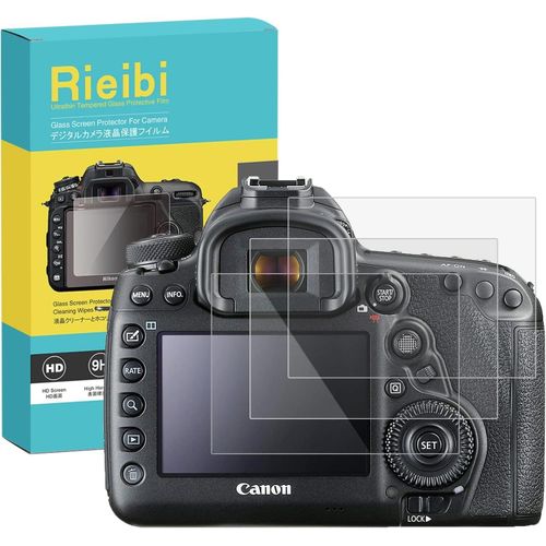 Lot de 3 films protecteurs d'cran pour appareil photo numrique Canon EOS 5D Mark IV 0,33 mm Duret 9H Film en verre tremp pour Canon EOS MK IV Mark 4 5D4 avec protection d'cran suprieure