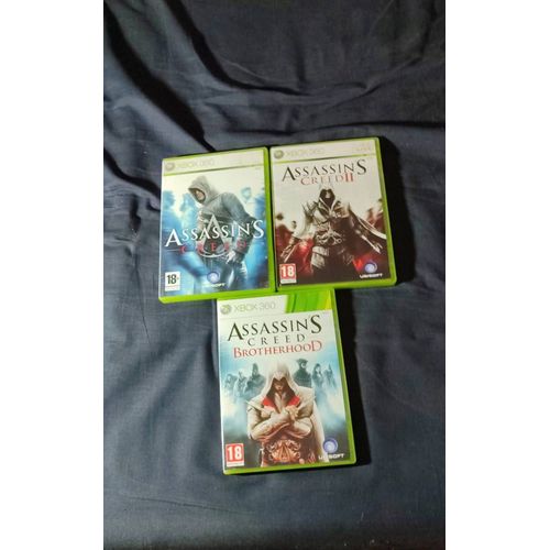 Lot De 3 Jeux Xbox 360 Des Assassins Creed Sans Rayure D' Origine Neuf Ou Presque + Un Jeu Gratuit Offert  Saisir .
