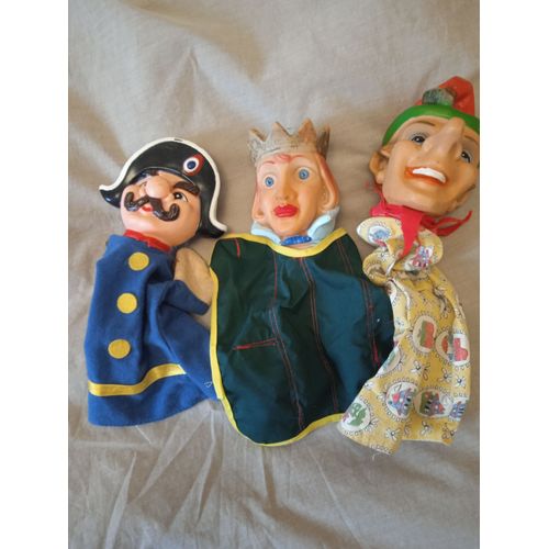 Lot De 3 Marionnettes Caoutchouc