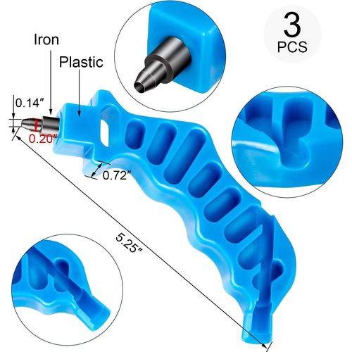 Lot de 3 perforatrices d'irrigation 2 en 1, outil de perforation de