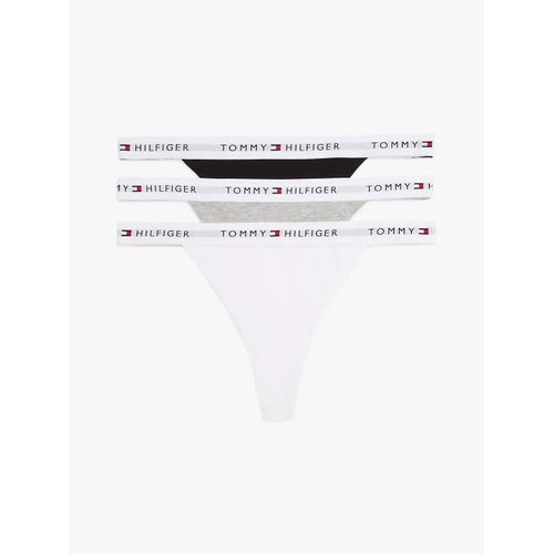 Lot De 3 Strings Tangas  Motif Logo 3 Pack Tanga Thong/Lt Gry Htr/White/Black - S