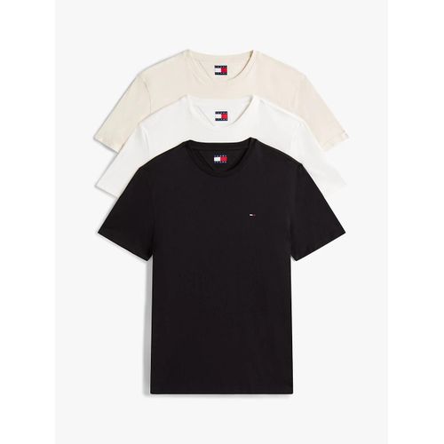 Lot De 3 T-Shirts Extra Slim  Drapeau Tjm Xslim 3 Pack Tee Ext/Ecru/Desert Sand Dune/Black - 4xl