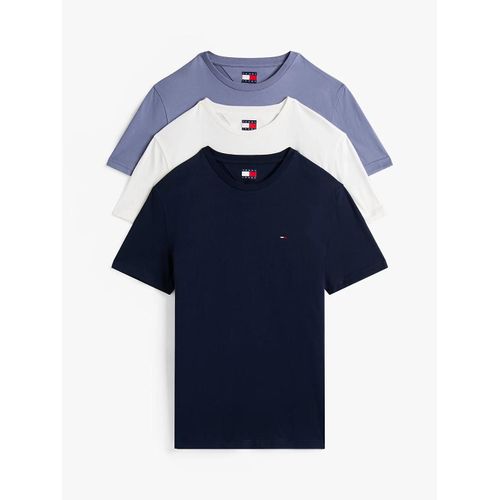 Lot De 3 T-Shirts Extra Slim  Drapeau Tjm Xslim 3 Pack Tee Ext/Ecru/Drk Nght Nv/Blu Mmnt - 4xl