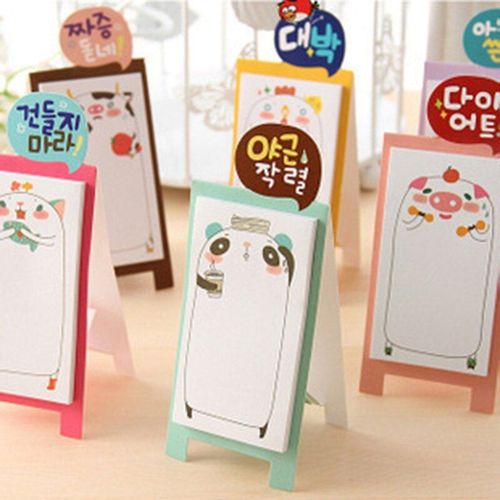 Lot De 4 Autocollants Cratifs De Collection D'animaux, Notes Autocollantes N Times, Papeterie Corenne Pour tudiants, Diy Bricolage
