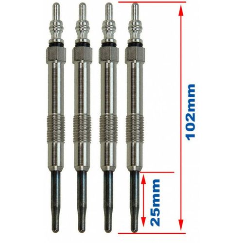 Lot De 4 Bougies De Prchauffage - Opel Vectra C Gts (Z02) 1.9 Cdti (F68) 04/2004>01/2009