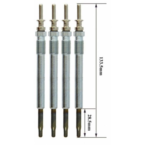 Lot De 4 Bougies De Prchauffage - Opel Vectra C Gts (Z02) 2.0 Dti 16v (F68) 08/2002>08/2005