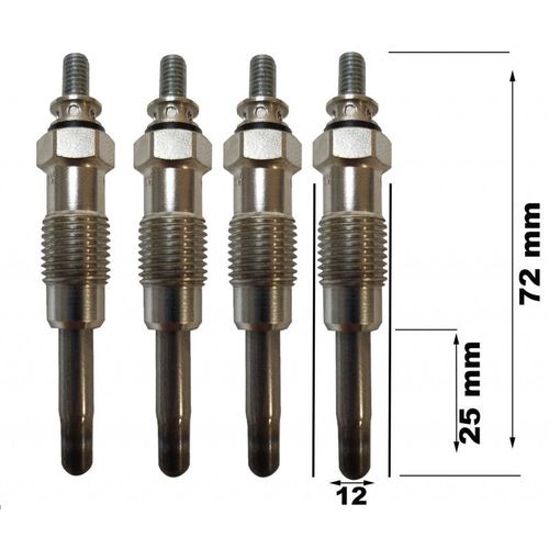 Lot De 4 Bougies De Prchauffage - Renault Clio I (B\C57_, 5\357_) 1.9 D (B\C\S576, B\C\S57l) 01/1991>09/1998