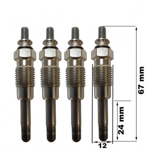 Lot De 4 Bougies De Prchauffage - Renault Clio I (B\C57_, 5\357_) 1.9 D (B\C\S576, B\C\S57l) 01/1991>09/1998