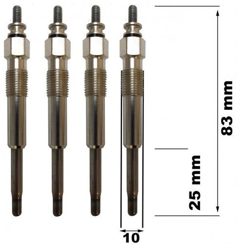 Lot De 4 Bougies De Prchauffage - Renault Laguna I (B56_, 556_) 2.2 D (B56f\2) 11/1993>03/2001