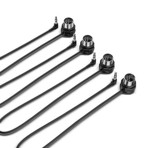 Lot de 4 cbles MIDI TRS type A (3,5 mm - 1/8