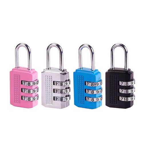Lot De 4 Cadenas  Combinaison Avec Code Crypt, Cadenas  Combinaison  4 Chiffres