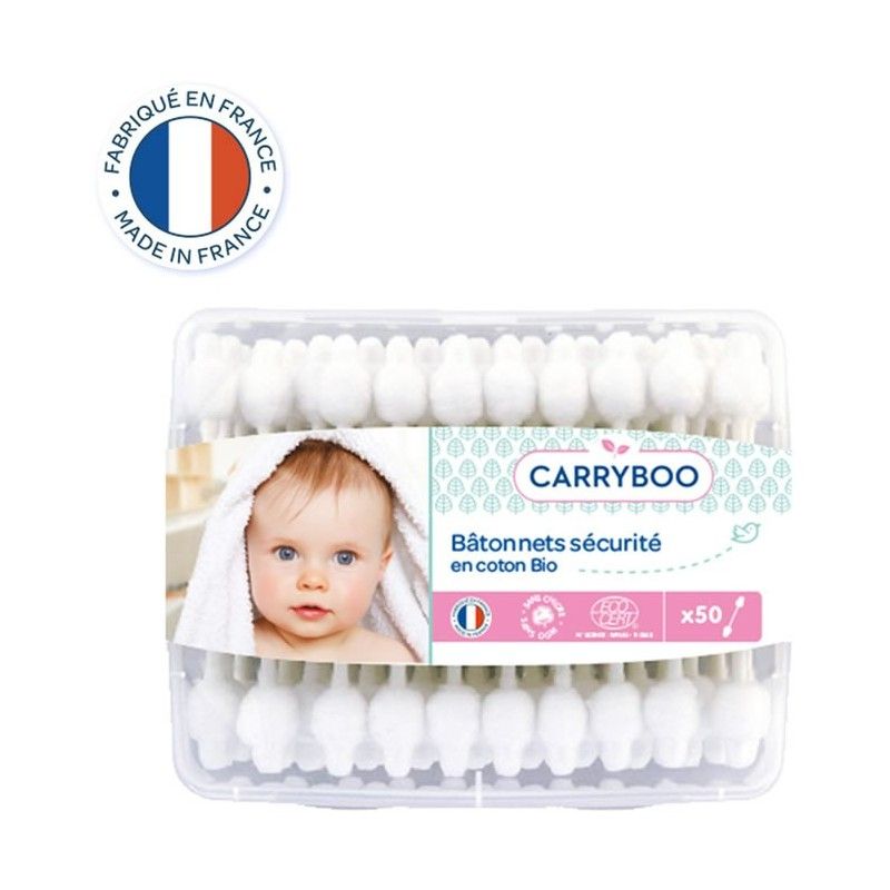 Lot De 4 Carryboo Cotons Tiges Securite Pour Bebe Bio 50 Batonnets Rakuten