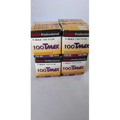 LOT de 4 films KODAK TMAX 100 135-24 prims 08/2005 09/2005