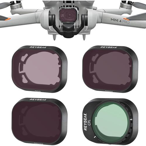 Lot De 4 Filtres Nd Cpl Pour Dji Mini 4 Pro - Nd8 Nd64 Nd256 Cpl - Filtres Polarisants Et  Densit Neutre - Accessoires D'objectif De Drone - Verre Optique Hd Multicouche[Gop6252532]